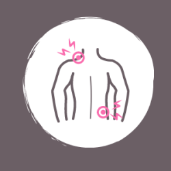 A human body showing pain